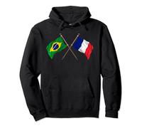 Drapeau France Brésil Français Brésilien Franco-Brésilien Sweat à Capuche