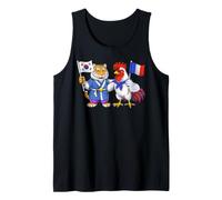 Drapeau France Corée du Sud Racines Franco-coréennes Débardeur