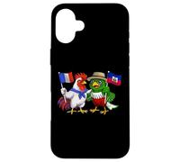 Drapeau France Haïti Racines Françaises Héritage Haïtien Coque pour iPhone 16 Plus