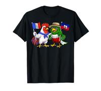 Drapeau France Haïti Racines Françaises Héritage Haïtien T-Shirt