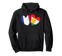 Drapeau France Kurdistan Coeur Fierté kurde française Sweat à Capuche