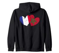 Drapeau France Maroc Cœurs Amitié Marocain Sweat à Capuche