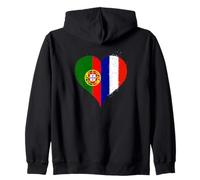 Drapeau France Portugal Génial pour Fier Français Portugais Sweat à Capuche