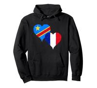 Drapeau France RDC Congo Fierté Fier Fan Français Congolais Sweat à Capuche