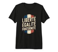 Drapeau France Rétro Liberté Egalité Fraternité Patriotique Meme T-Shirt Haut de Gamme