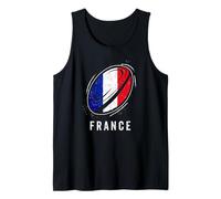 Drapeau France sur Ballon pour Fier Fan Rugby Français Débardeur