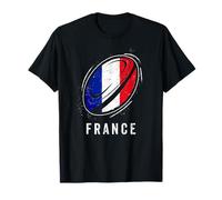 Drapeau France sur Ballon pour Fier Fan Rugby Français T-Shirt