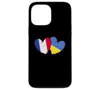 Drapeau France Ukraine Cœur Drapeau Français Ukrainien Double Drapeau Coque pour iPhone 13 Pro Max