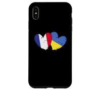 Drapeau France Ukraine Cœur Drapeau Français Ukrainien Double Drapeau Coque pour iPhone XS Max