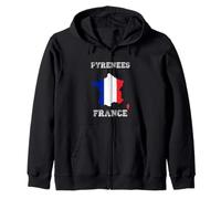 Drapeau France Vieilli Fierté des Pyrénées Sweat à Capuche