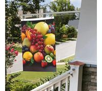 Drapeau fruits frais 61 x 01 cm pour extérieur et intérieur - Pour le printemps, l'été, l'automne, l'hiver - Drapeaux de jardin avec œillets verticaux double face - Bannière pour décorations de cour