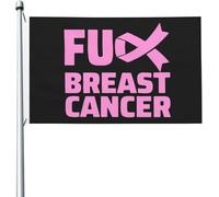 Drapeau « Fuck Breast Cancer » 90 x 150 cm, drapeaux lumineux