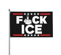 Drapeau « Fuck Ice » 2x3, bannière anti-glace, décoration de jardin ou de chambre, sans mât P30