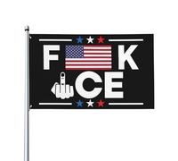Drapeau « Fuck Ice » 3x5, soutien aux immigrants, « Make America Great », tapisserie pour la décoration de jardin ou de chambre (sans mât).