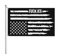 Drapeau « Fuck ICE » 90 x 150 cm, protège les immigrants, drapeau de jardin extérieur double face, triple épaisseur, décoration