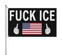 Drapeau Fuck Ice 90x150 cm, bannière décorative double face pour jardin ou maison.
