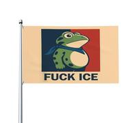 Drapeau « Fuck ICE » pour l'extérieur, 1,5 x 2,4 m, grand panneau de jardin, décoration de porche ou de cour