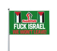 Drapeau « Fuck Israel » 2x3 « Libérez la Palestine, nous partirons », bannière « Sauvez Gaza », tapisserie avec 2 œillets métalliques, sans mât