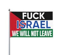 Drapeau « Fuck Israel » 2x3 « Libérez la Palestine, nous partirons », bannière « Sauvez Gaza », tapisserie avec 2 œillets métalliques, sans mât