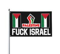 Drapeau « Fuck Israel » 2x3 « Libérez la Palestine, nous partirons », bannière « Sauvez Gaza », tapisserie avec 2 œillets métalliques, sans mât