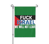 Drapeau « Fuck Israel Free Palestine » 31,8 x 45,7 cm « We WillLeave » Drapeaux de jardin double face Panneaux de jardin Décorations