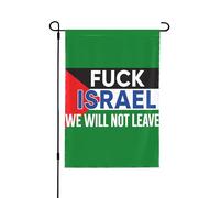Drapeau « Fuck Israël, Libérez la Palestine » 28"x40" « Nous partirons » Drapeaux de jardin double face Panneaux de jardin Décorations