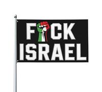 Drapeau « Fuck Israel » Libérez la Palestine, nous ne partirons pas, sauvez Gaza, drapeaux de jardin pour l'extérieur, panneaux de jardin de 4 x 6 pouces