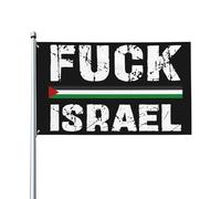 Drapeau « Fuck Israël, Libérez la Palestine, Sauvez Gaza », 90 x 150 cm, décoration intérieure et extérieure, bannière de procession avec 2 œillets