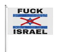 Drapeau « Fuck Israël, Libérez la Palestine, Sauvez Gaza » 90 x 150 cm, Drapeaux recto verso, Impression haute définition, Résistant aux intempéries, Sports, Festivals