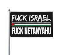 Drapeau « Fuck Netanyahu » pour jardin, Israël, Palestine libre, panneaux extérieurs de 3 x 5 mètres