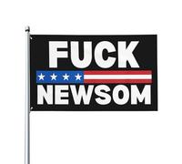 Drapeau « Fuck Newsom » Gavin Newsom craint Drapeau anti-Newsom 90x150 cm Bannière extérieure pour maison, bateau ou jardin