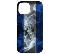Drapeau fumé du Salvador - Fumé Style Salvadoran Pride Coque pour iPhone 15