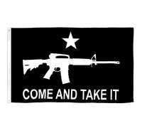 Drapeau Fusil Come & Take It Noir Weather Resistant Bannière Personnalisé Drapeaux Pour Home Jardin Célébrations 3X5Ft