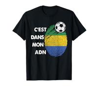 Drapeau Gabon Cadeau Foot Gabon C'est Dans Mon ADN T-Shirt