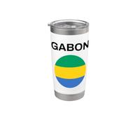 Drapeau Gabon Moderne Gobelet isotherme en acier inoxydable double paroi