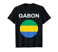 Drapeau Gabon Moderne T-Shirt Graphique avec Valeur