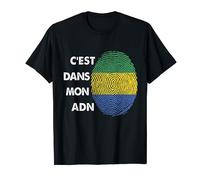 Drapeau Gabon Pour Gabonais Gabon C'est Dans Mon ADN T-Shirt