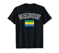 Drapeau Gabon Vintage Vieilli rétro Motif Patrimoine T-Shirt