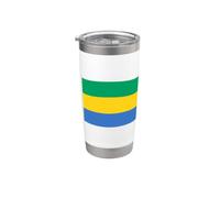 Drapeau Gabonais du Gabon Gobelet isotherme en acier inoxydable double paroi