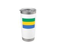 Drapeau Gabonais du Gabon Gobelet isotherme en acier inoxydable double paroi
