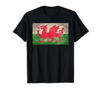 Drapeau Gallois du Pays de Galles dans Un Style Grungy T-Shirt