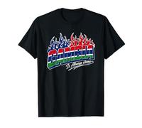 Drapeau Gambia is Always Home Flames Gambian Pride T-Shirt Graphique avec Valeur