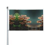 Drapeau Ganoderma Lucidum en pleine croissance (90 x 150 cm), idéal pour les pelouses, balcons, couloirs, fêtes et plus encore.