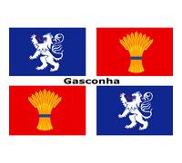 Drapeau Gascogne - 15x10cm - Sticker/Autocollant