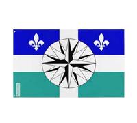 Drapeau Gaspésie-Îles-de-la-Madeleine Plusieurs Tailles en Polyester 90x150cm 3. Bande blanche sans œillets
