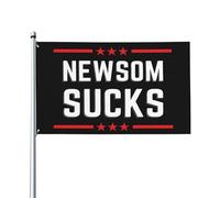 Drapeau « Gavin Newsom est nul » - Destitution de Newsom - Décoration de jardin extérieure 90 x 150 cm