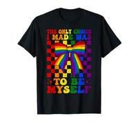 Drapeau Gay Pride Girl The Only Choice I Made Was to Be Myself T-Shirt