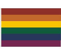DRAPEAU GAY. QUALITÉ SATIN PREMIUM. DIMENSION 150X90