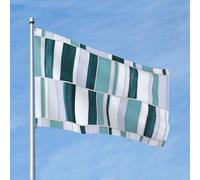 Drapeau géométrique abstrait amusant de 1,2 x 1,8 m pour toutes les saisons pour décoration de dortoir, fête en plein air