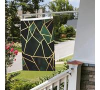 Drapeau géométrique noir et doré, 61 x 91 cm, pour extérieur, intérieur, printemps, été, automne, hiver, drapeaux de jardin avec œillets verticaux double face, drapeaux de vacances pour décorations de